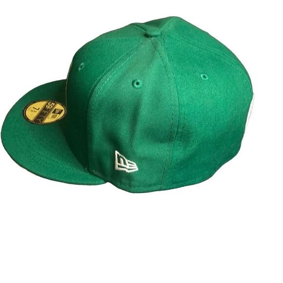 New Era Boston Celtics Pop Citrus Fitted Hat Cap Size 7 3/4 - Picture 3 of 5